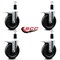 Service Caster 6'' Phenolic Swivel 1-3/8'' Expanding Stem Caster Set Total Lock Brake, 4PK SCC-EXTTL20S615-PHS-138-4 - alternate 4